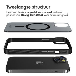 Accezz Rugged Frosted MagSafe Backcover Apple iPhone 14 - Zwart