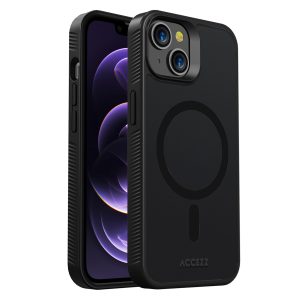Accezz Rugged Frosted MagSafe Backcover Apple iPhone 14 - Zwart