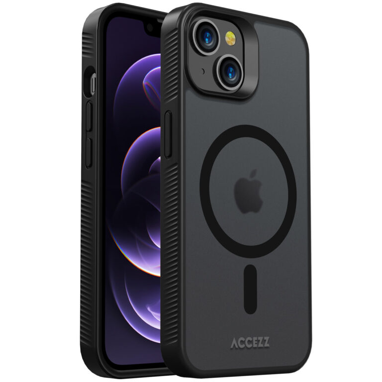 Accezz Rugged Frosted Backcover met MagSafe Apple iPhone 14 - Zwart - Afbeelding 5