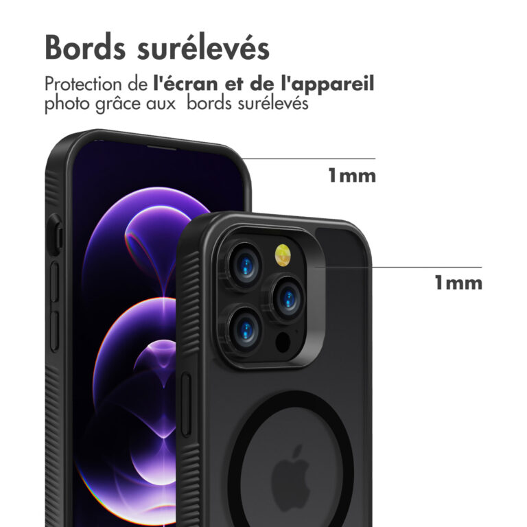 Accezz Rugged Frosted Backcover met MagSafe Apple iPhone 14 Pro - Zwart - Afbeelding 7