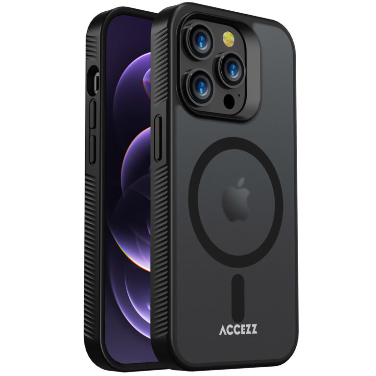 Accezz Rugged Frosted Backcover met MagSafe Apple iPhone 14 Pro - Zwart - Afbeelding 5
