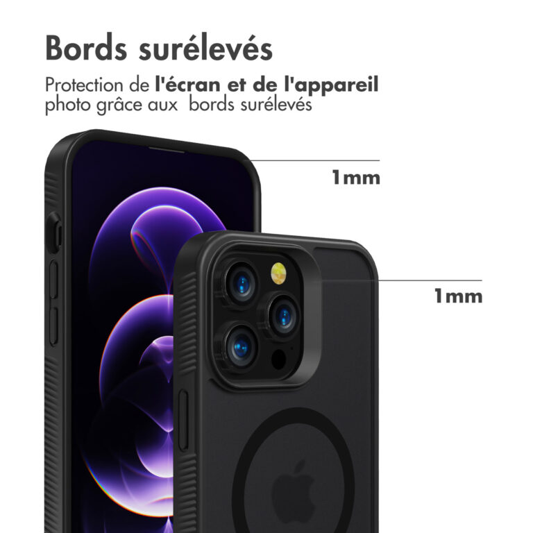 Accezz Rugged Frosted Backcover met MagSafe Apple iPhone 14 Pro Max - Zwart - Afbeelding 7