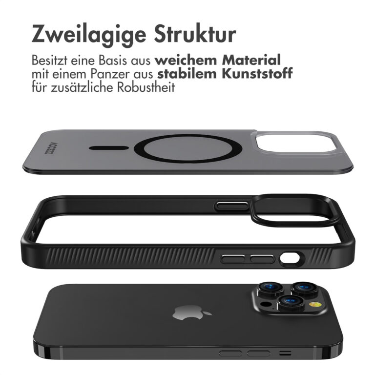 Accezz Rugged Frosted Backcover met MagSafe Apple iPhone 14 Pro Max - Zwart - Afbeelding 10