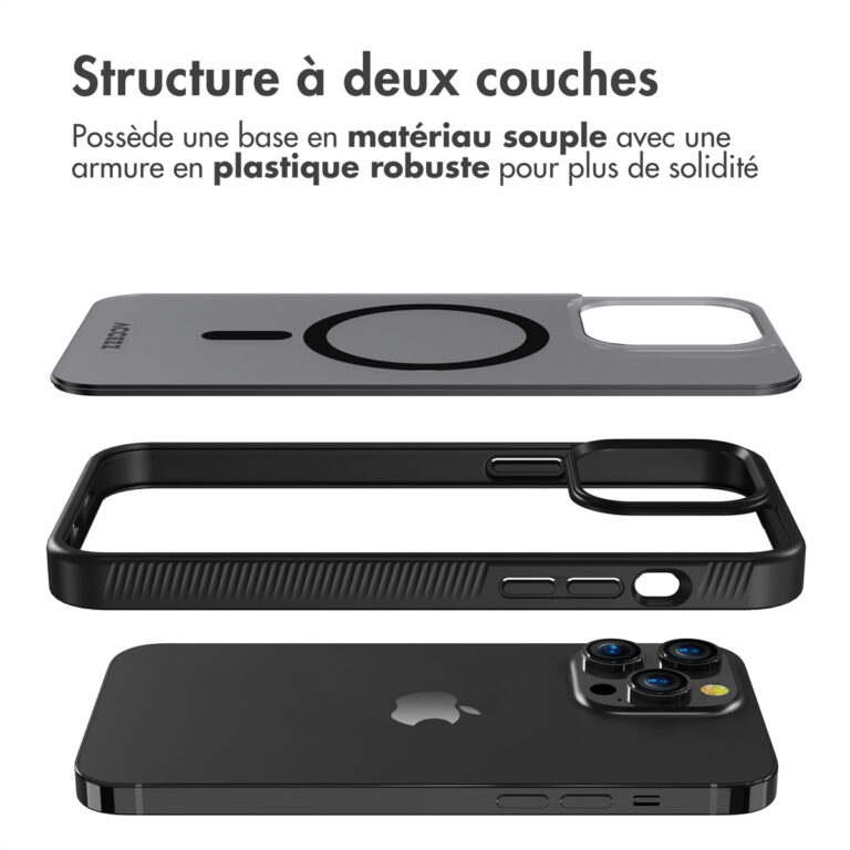 Accezz Rugged Frosted Backcover met MagSafe Apple iPhone 14 Pro Max - Zwart - Afbeelding 6