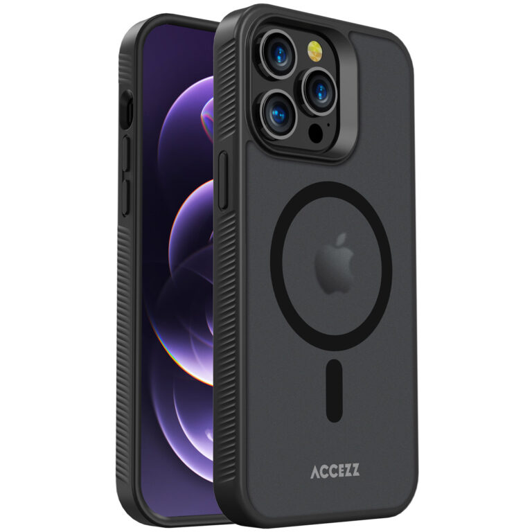 Accezz Rugged Frosted Backcover met MagSafe Apple iPhone 14 Pro Max - Zwart - Afbeelding 5