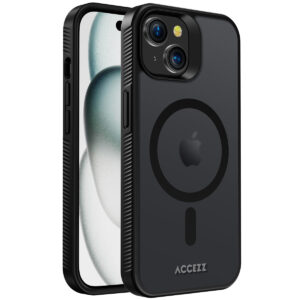 Accezz Rugged Frosted Backcover met MagSafe Apple iPhone 15 - Zwart