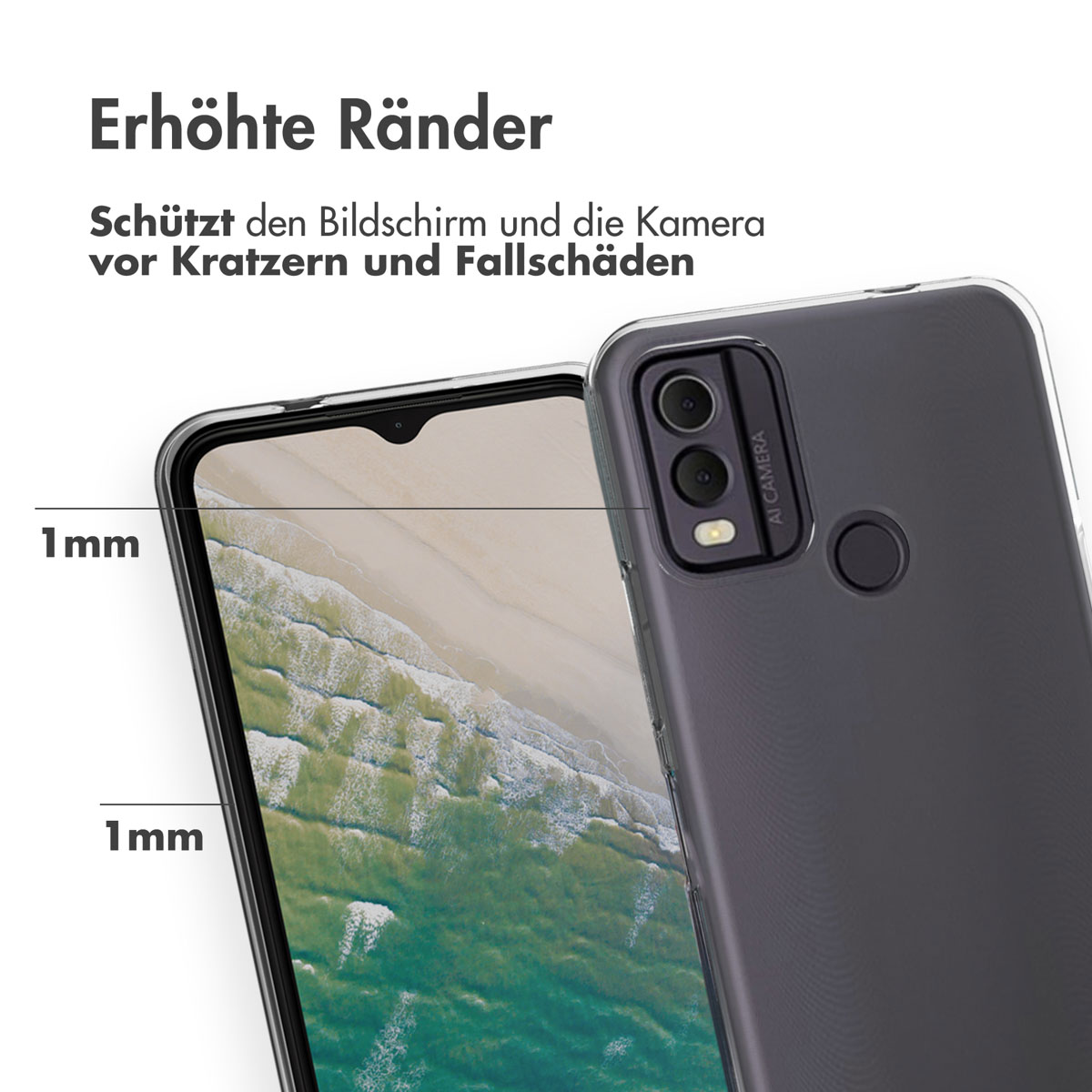 Accezz Clear Backcover Nokia C32 - Transparant - Afbeelding 7