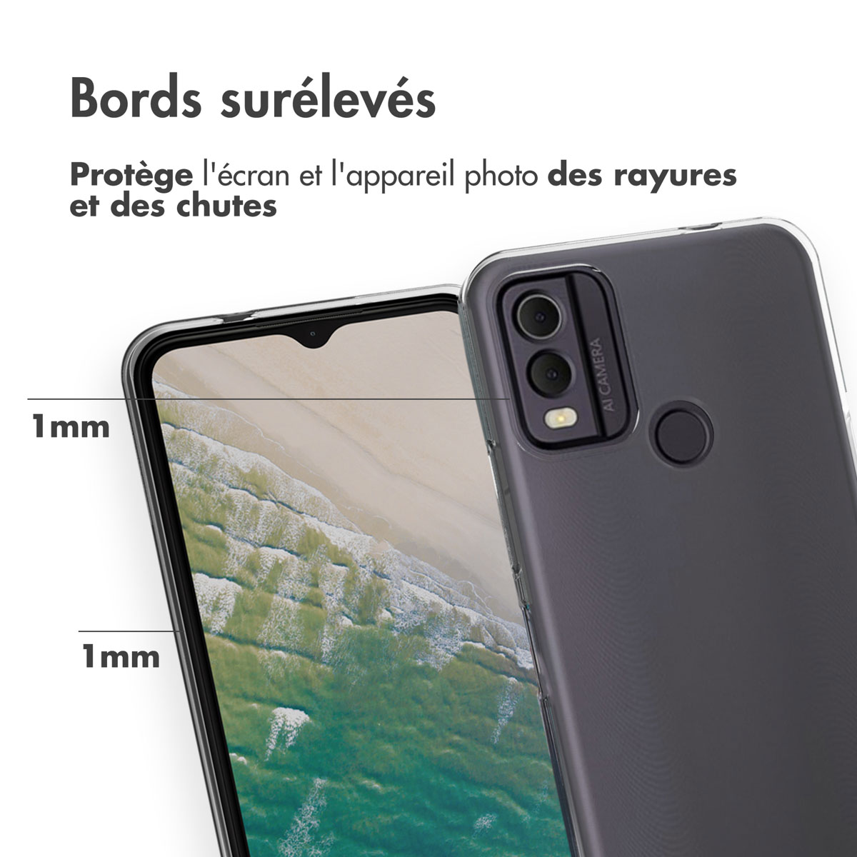 Accezz Clear Backcover Nokia C32 - Transparant - Afbeelding 8