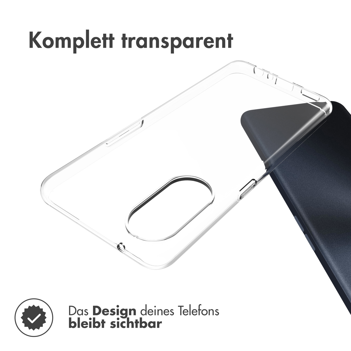 Accezz Clear Backcover Oppo Reno 8 T (4G) - Transparant - Afbeelding 4