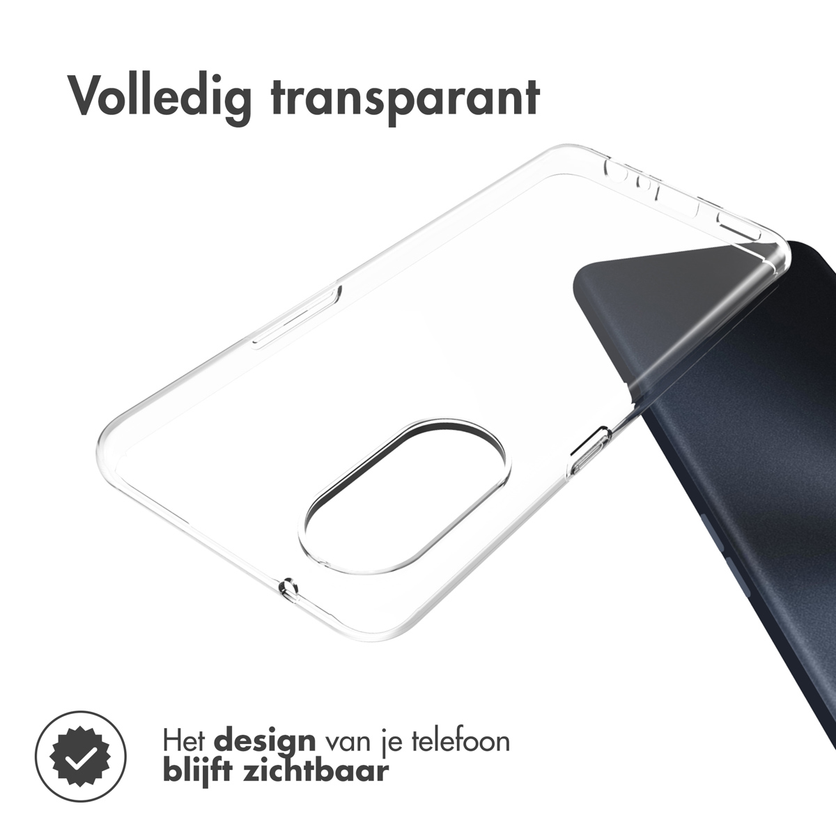 Accezz Clear Backcover Oppo Reno 8 T (4G) - Transparant - Afbeelding 6