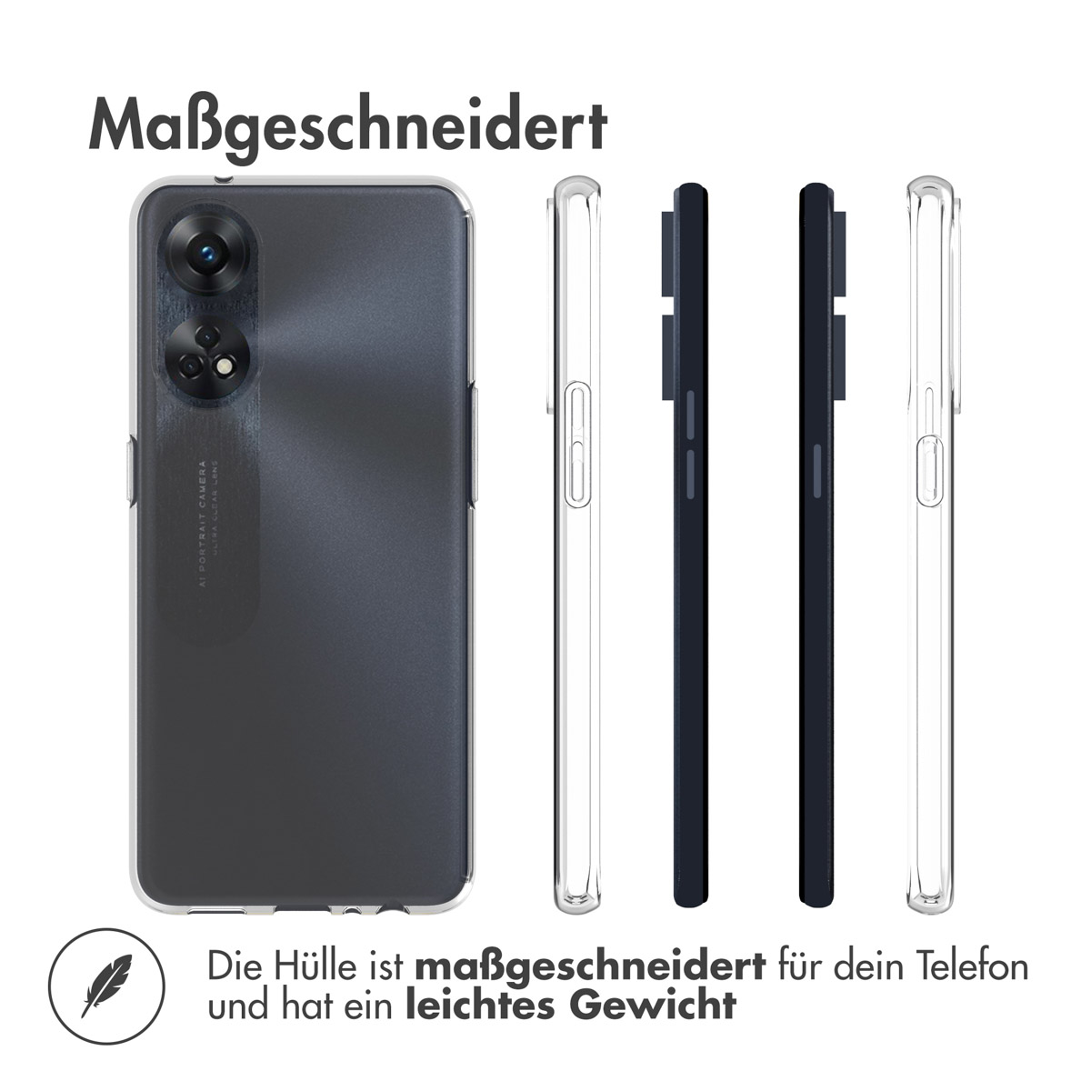 Accezz Clear Backcover Oppo Reno 8 T (4G) - Transparant - Afbeelding 10