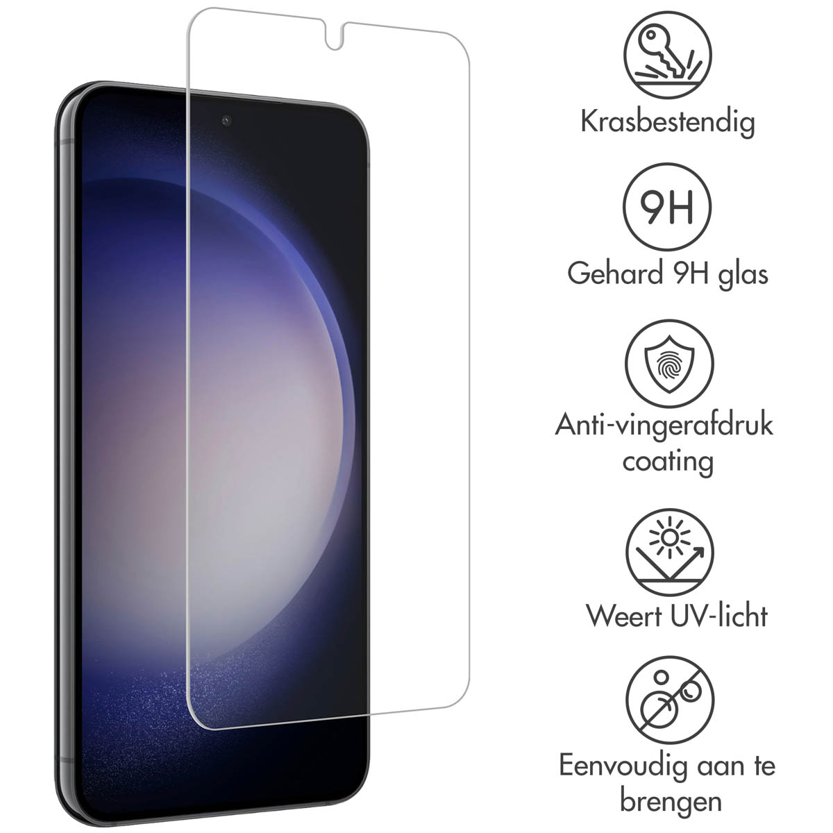 Accezz Gehard Glas Screenprotector Samsung Galaxy S22 / S23 - Afbeelding 4