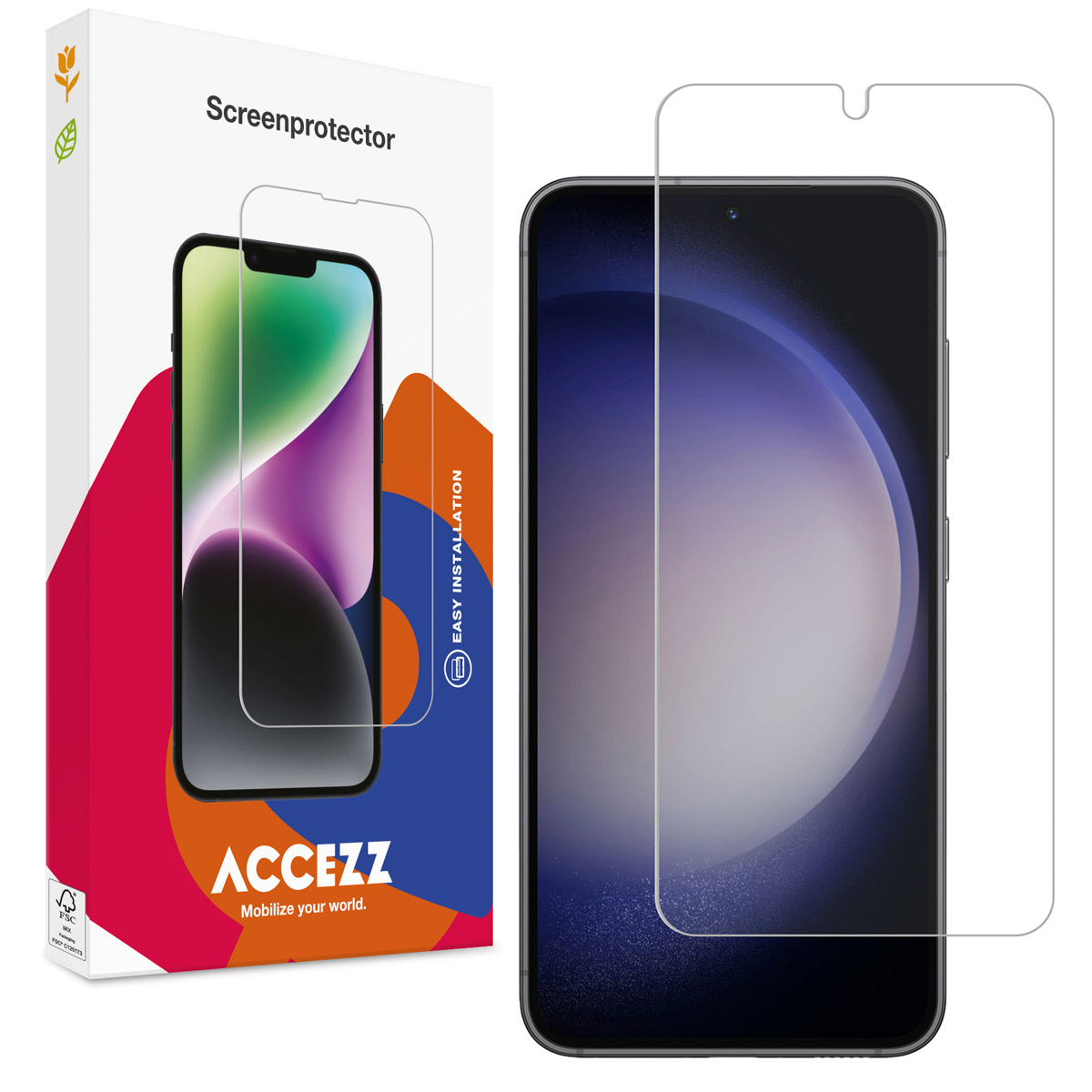 Accezz Gehard Glas Screenprotector Samsung Galaxy S22 / S23 - Afbeelding 2