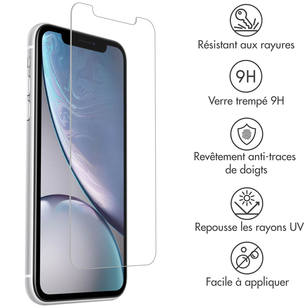 Accezz Gehard Glas Screenprotector Apple iPhone 12 (Pro) / 11 / Xr - Afbeelding 5
