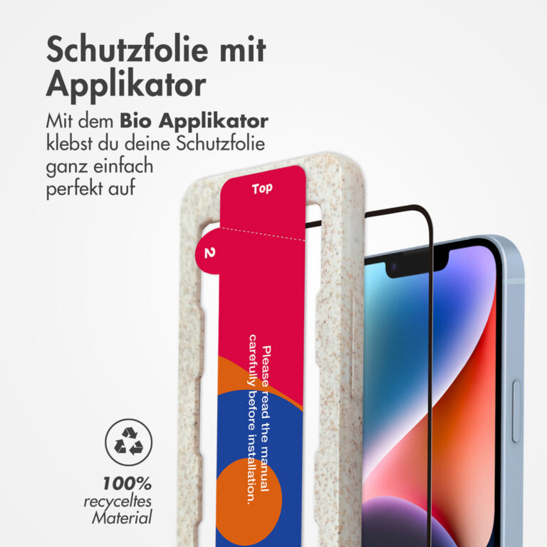 Accezz Gehard Glas Full Cover Screenprotector met applicator Apple iPhone 13 / 13 Pro / 14 / 16e - Afbeelding 9