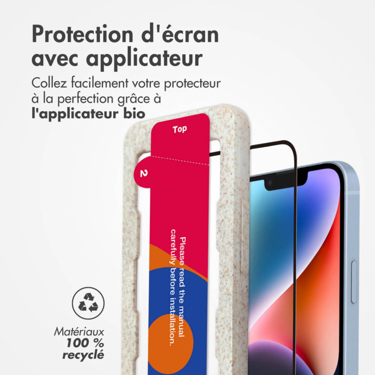 Accezz Gehard Glas Full Cover Screenprotector met applicator Apple iPhone 13 / 13 Pro / 14 / 16e - Afbeelding 6