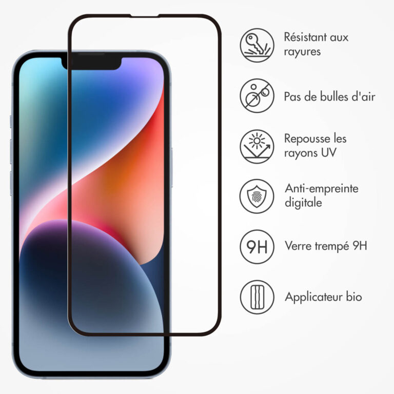 Accezz Gehard Glas Full Cover Screenprotector met applicator Apple iPhone 13 / 13 Pro / 14 / 16e - Afbeelding 5