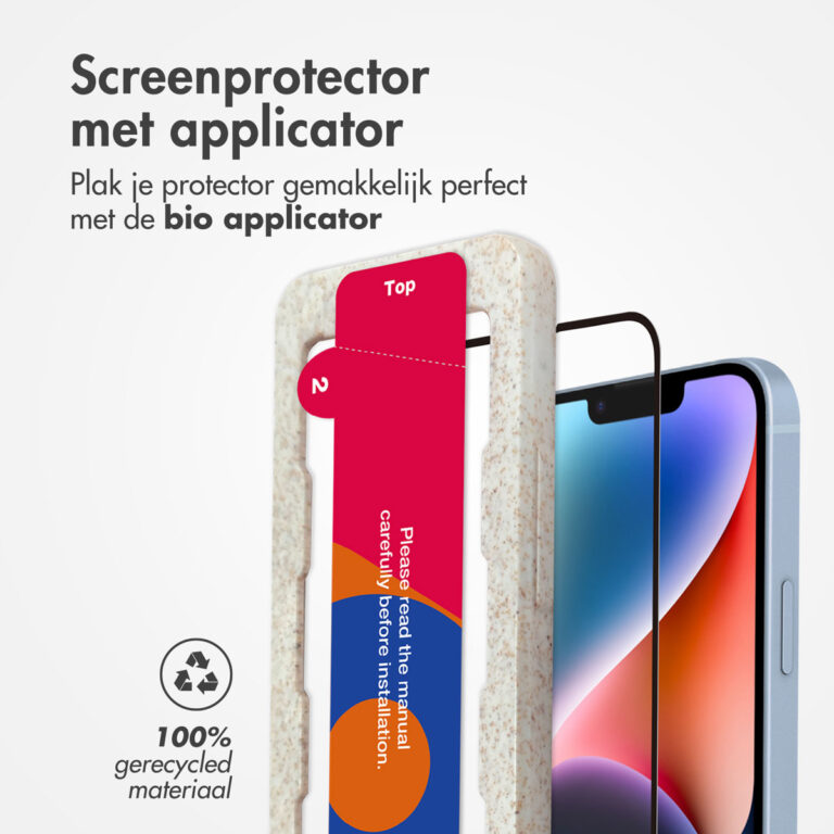 Accezz Gehard Glas Full Cover Screenprotector met applicator Apple iPhone 13 / 13 Pro / 14 / 16e - Afbeelding 3