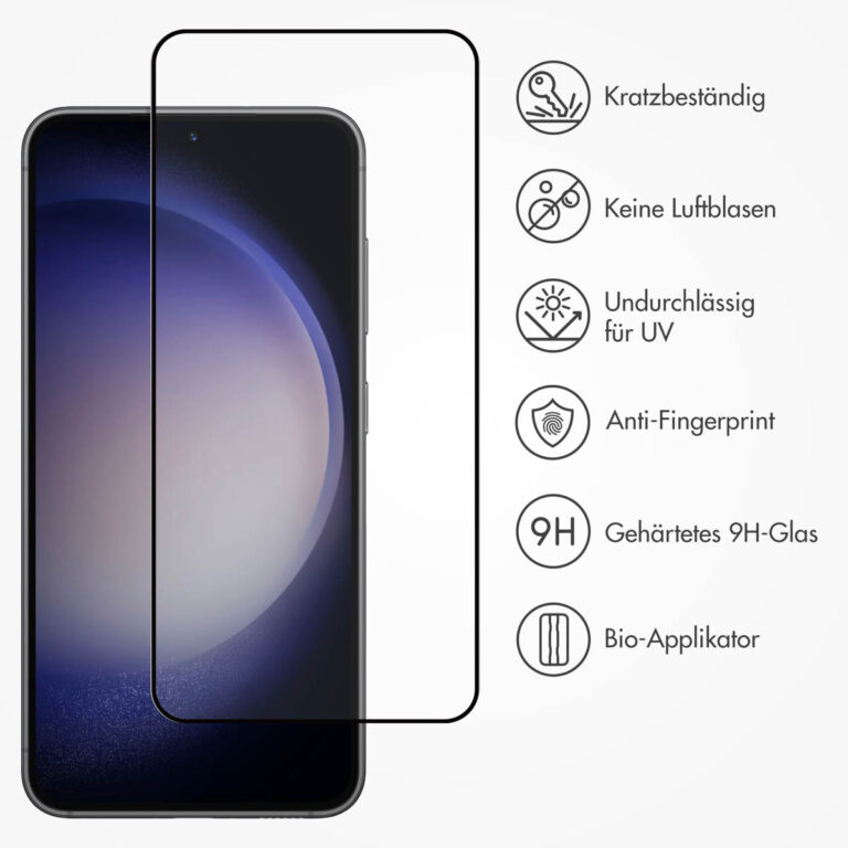 Accezz Gehard Glas Full Cover Screenprotector met applicator Samsung Galaxy S22 / S23 - Transparant - Afbeelding 8