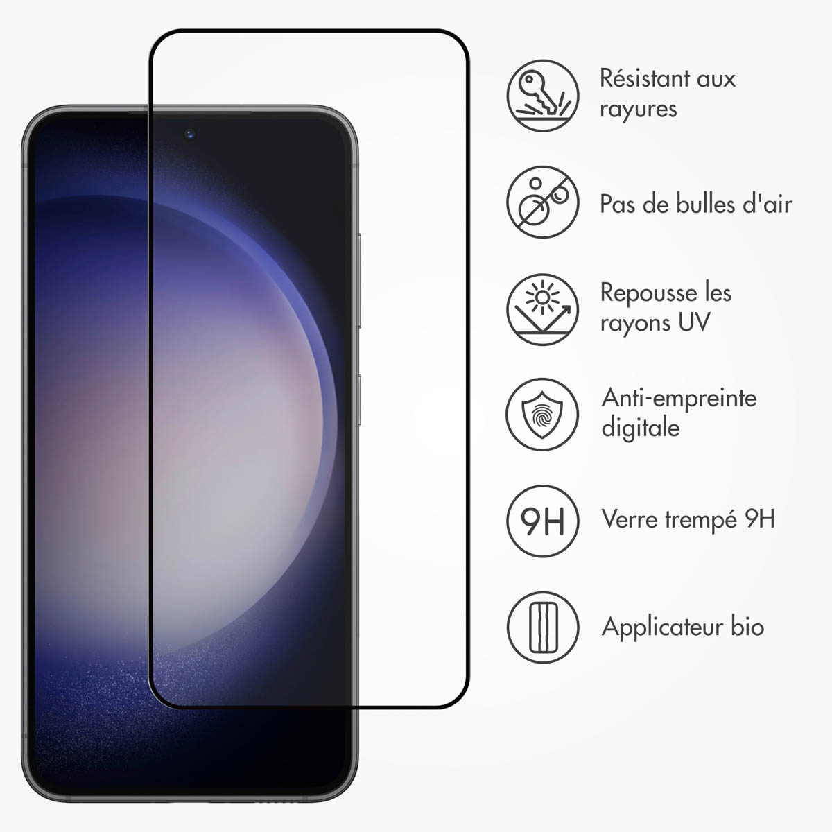 Accezz Gehard Glas Full Cover Screenprotector met applicator Samsung Galaxy S22 / S23 - Afbeelding 8