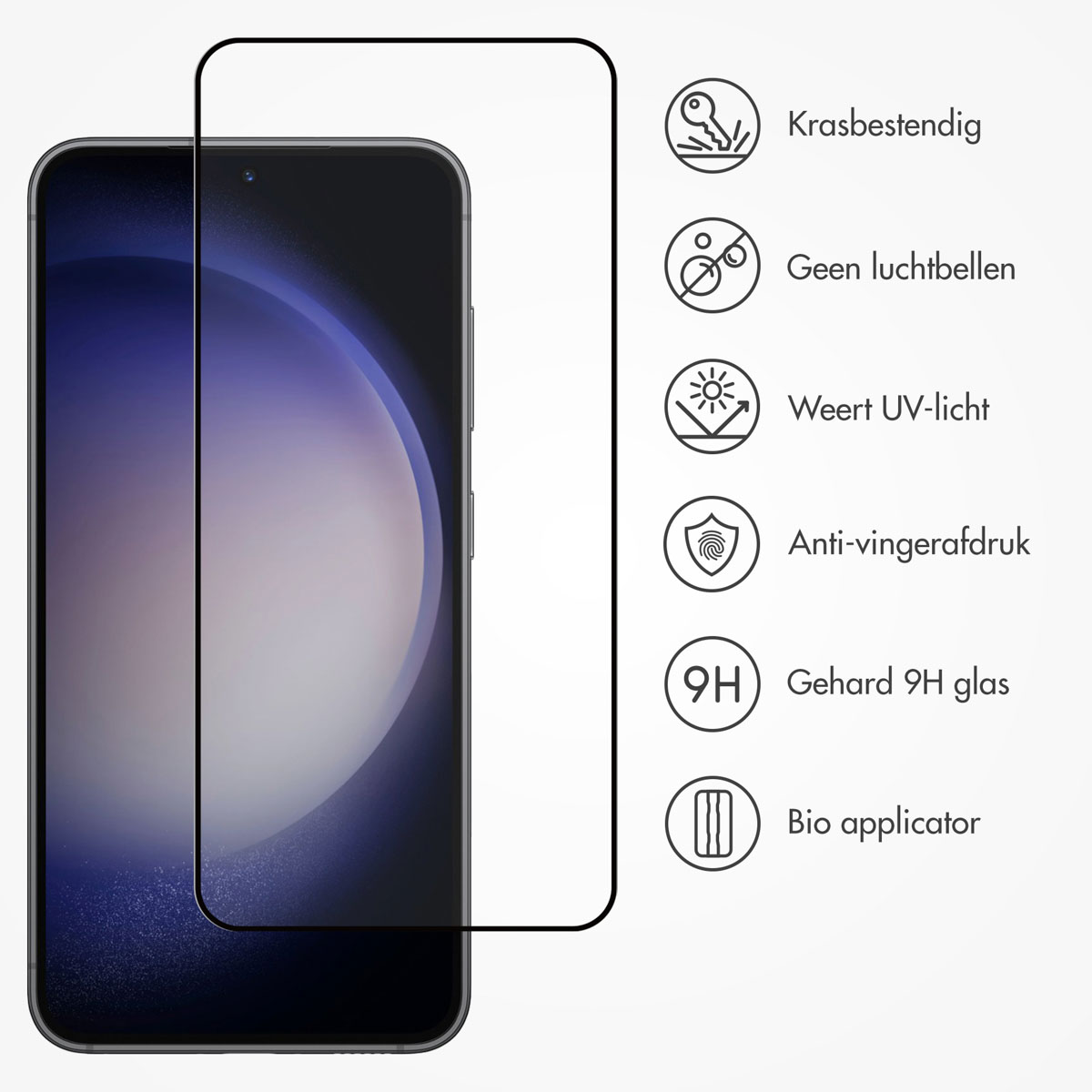 Accezz Gehard Glas Full Cover Screenprotector met applicator Samsung Galaxy S22 / S23 - Afbeelding 9