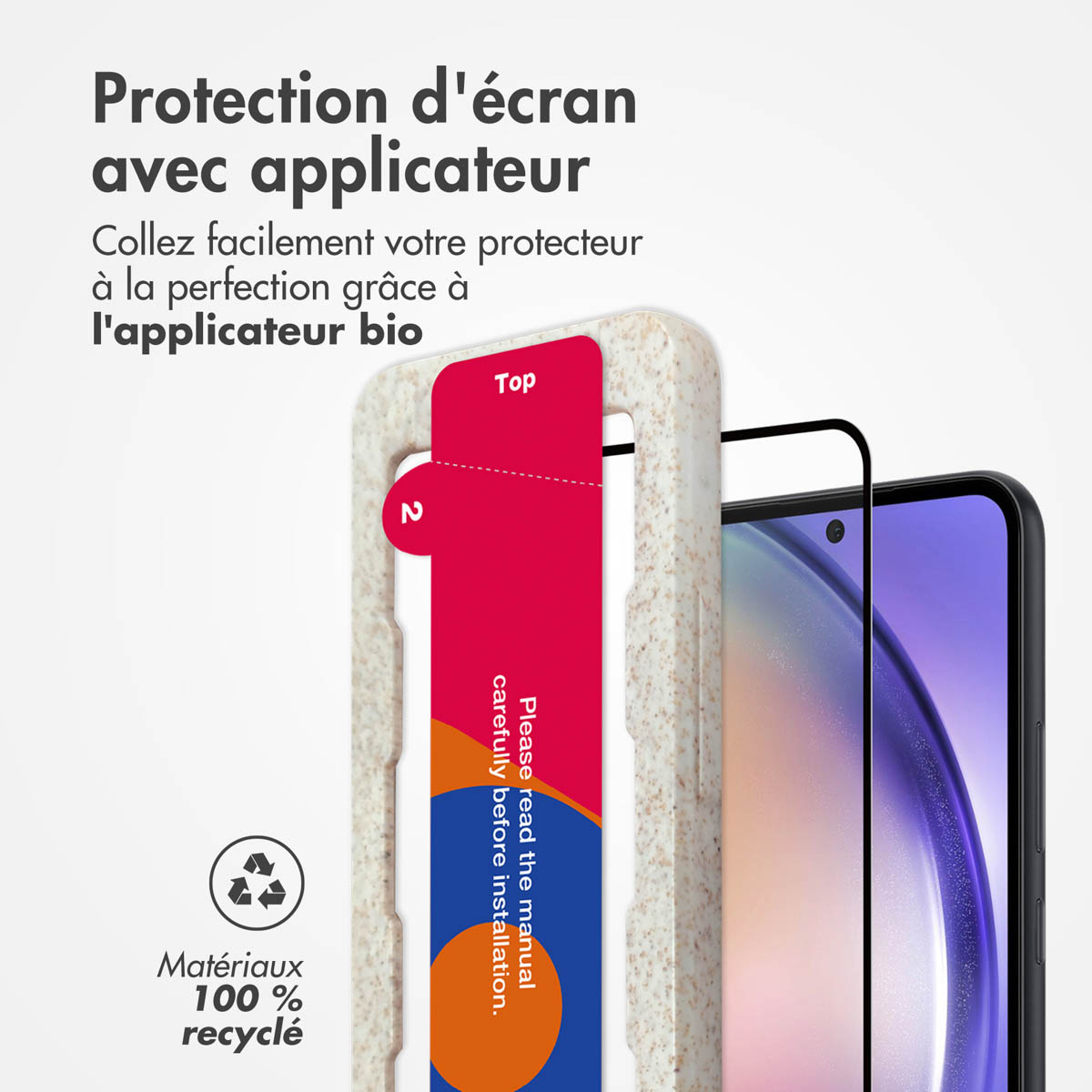 Accezz Gehard Glas Full Cover Screenprotector met applicator Samsung Galaxy A54 (5G) / S23 FE - Afbeelding 5