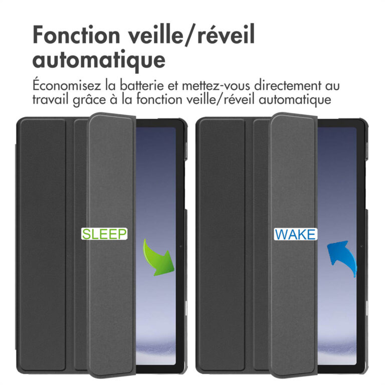 Accezz Trifold Bookcase Samsung Galaxy Tab A9 Plus - Zwart - Afbeelding 8