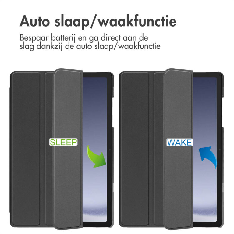 Accezz Trifold Bookcase Samsung Galaxy Tab A9 Plus - Zwart - Afbeelding 3