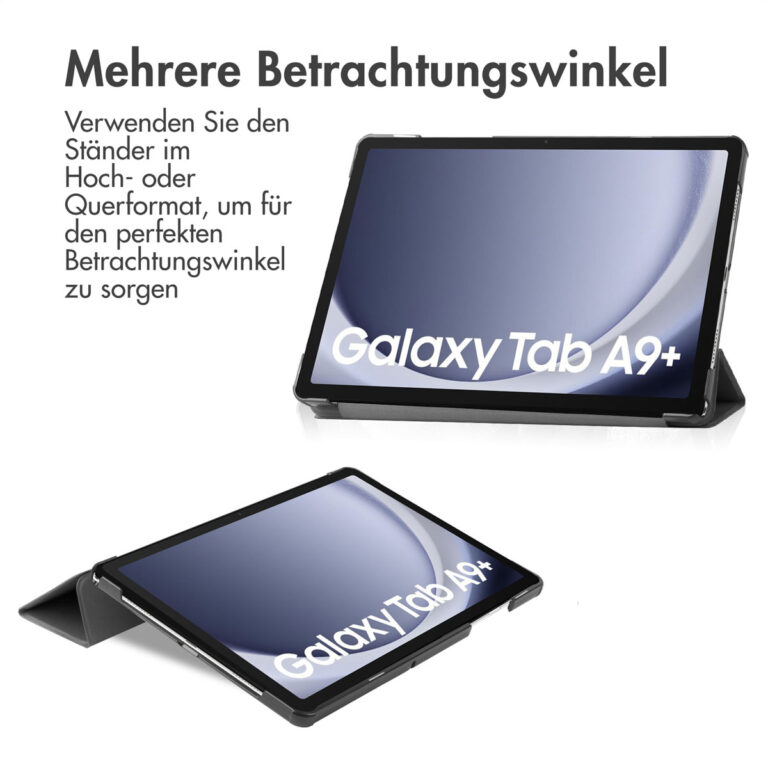 Accezz Trifold Bookcase Samsung Galaxy Tab A9 Plus - Zwart - Afbeelding 10