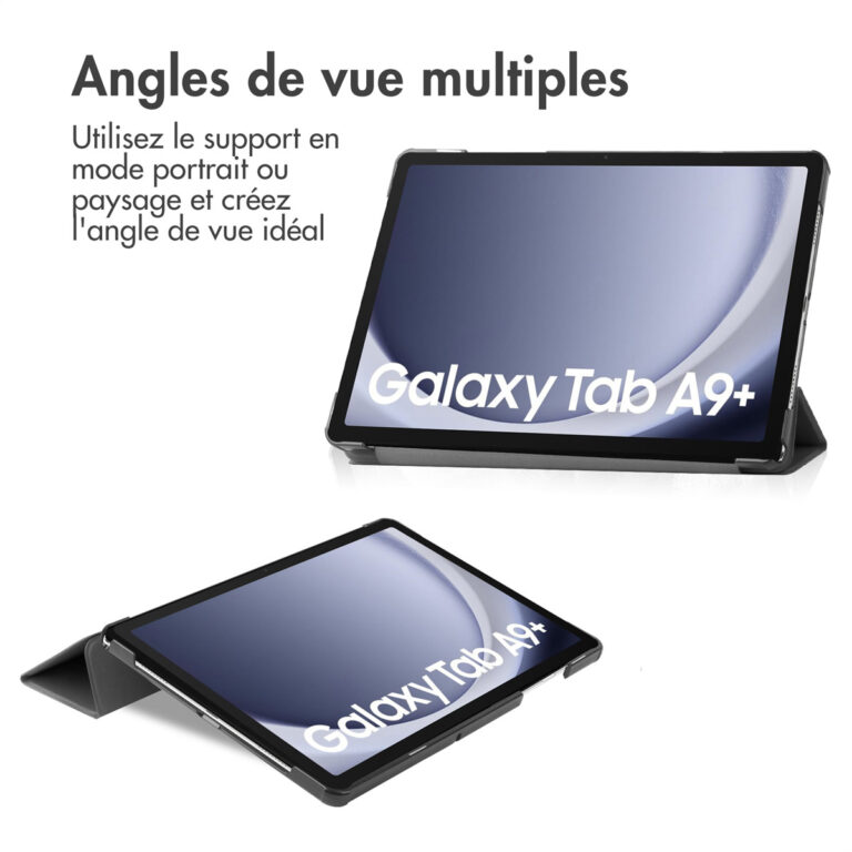 Accezz Trifold Bookcase Samsung Galaxy Tab A9 Plus - Zwart - Afbeelding 6