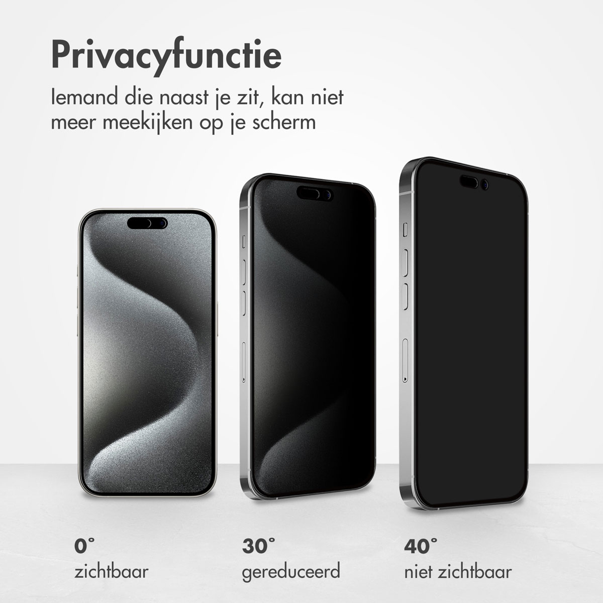 Accezz Gehard Glas Privacy Screenprotector Apple iPhone 15 Pro Max - Afbeelding 9
