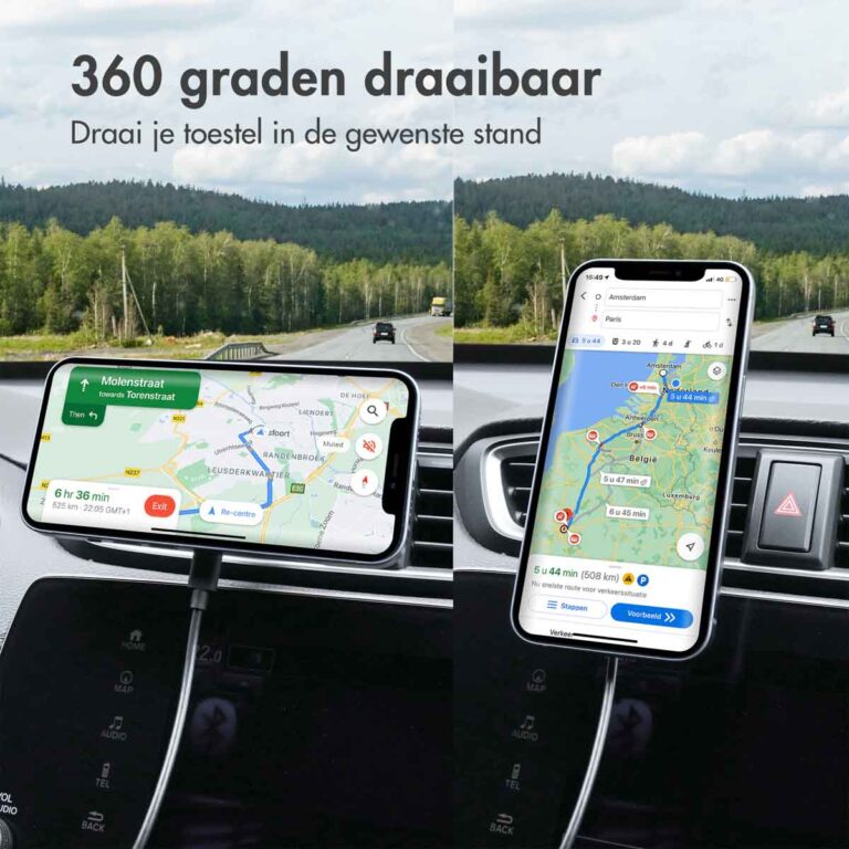 Accezz Telefoonhouder auto met Magsafe - Draadloze oplader - Ventilatierooster - Zwart - Afbeelding 10