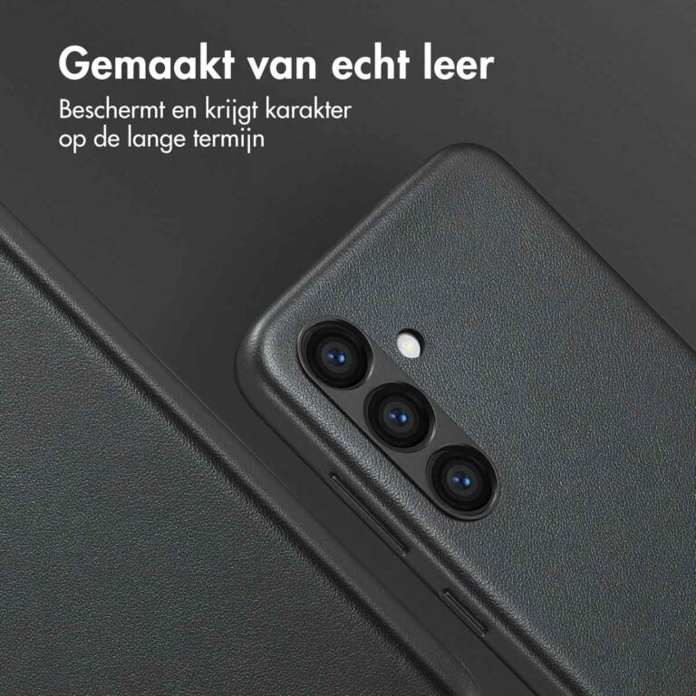 Accezz MagSafe Leather Backcover Samsung Galaxy S24 - Onyx Black - Afbeelding 6