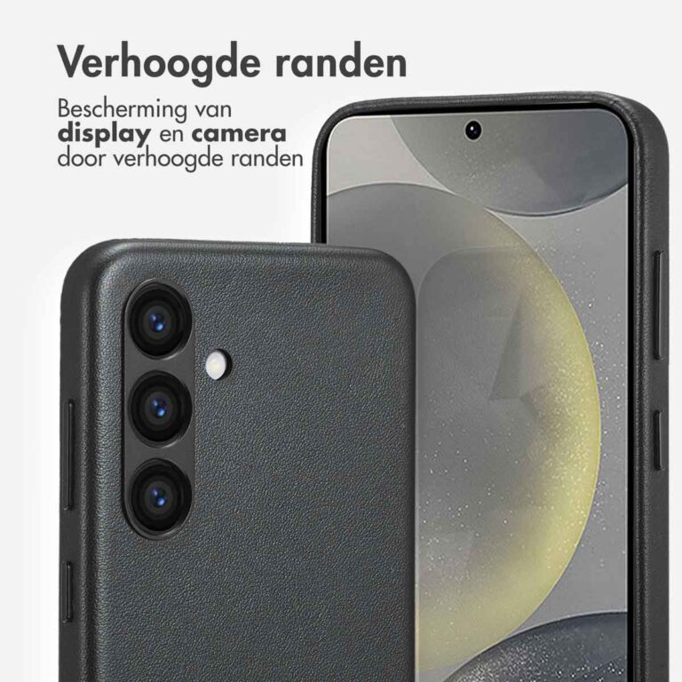 Accezz MagSafe Leather Backcover Samsung Galaxy S24 - Onyx Black - Afbeelding 5
