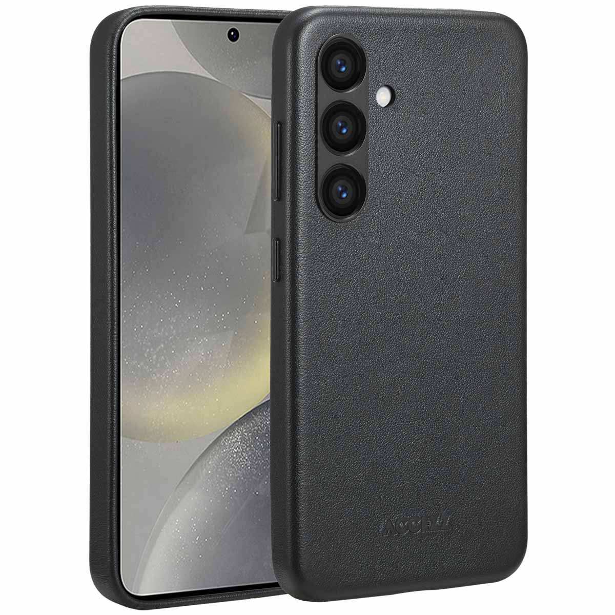 Accezz MagSafe Leather Backcover Samsung Galaxy S24 – Onyx Black