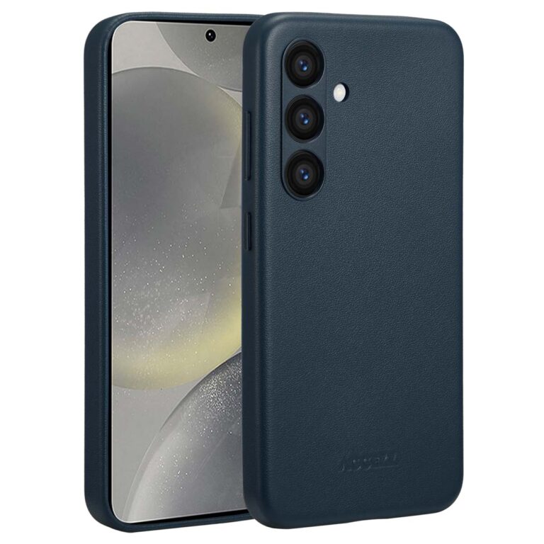 Accezz MagSafe Leather Backcover Samsung Galaxy S24 - Nightfall Blue - Afbeelding 10