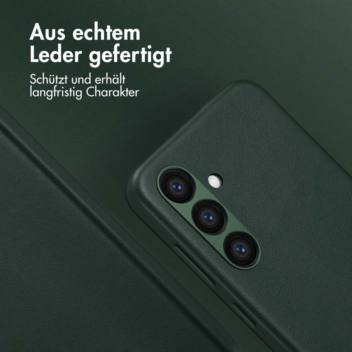 Accezz MagSafe Leather Backcover Samsung Galaxy S24 - Cedar Green - Afbeelding 5