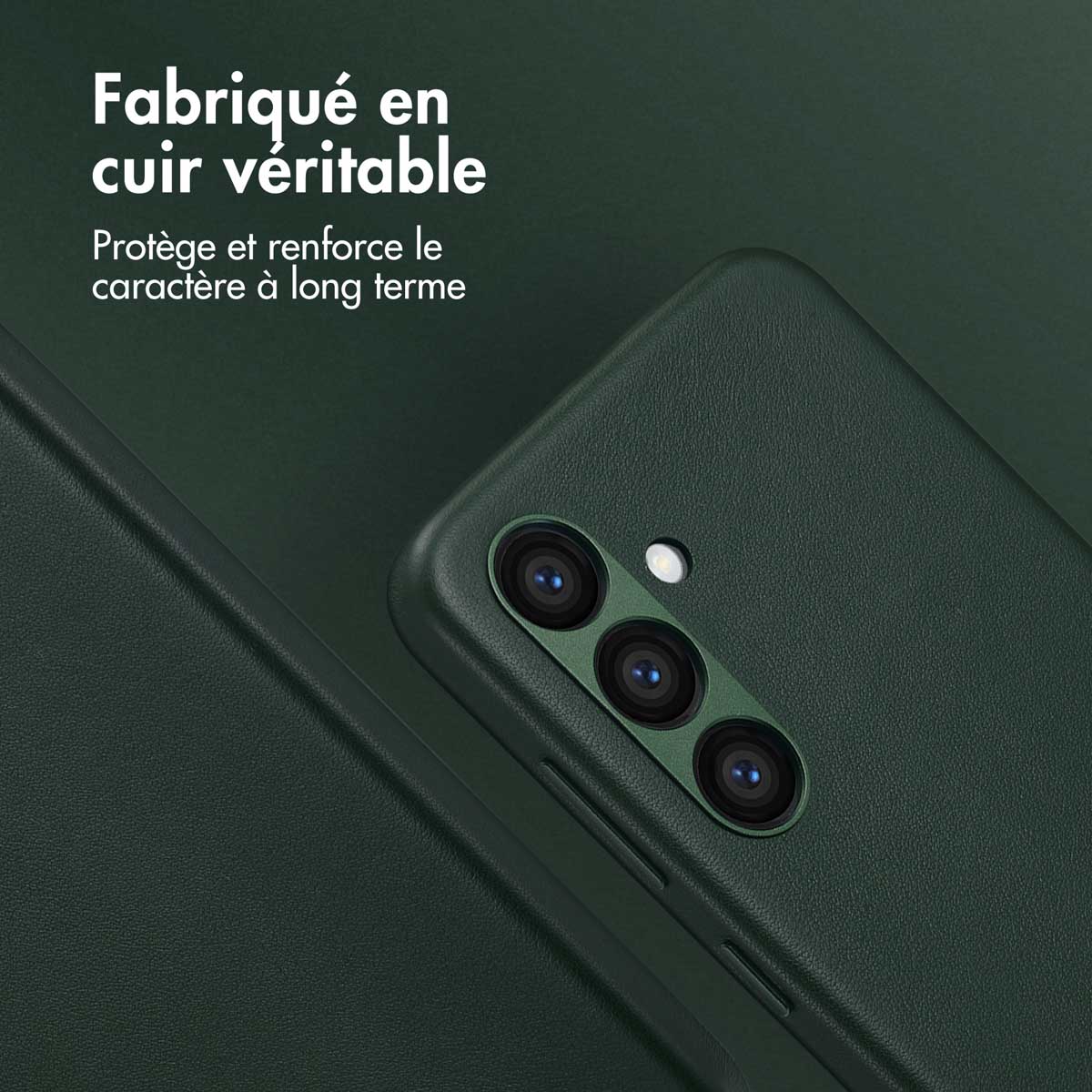 Accezz MagSafe Leather Backcover Samsung Galaxy S24 - Cedar Green - Afbeelding 4