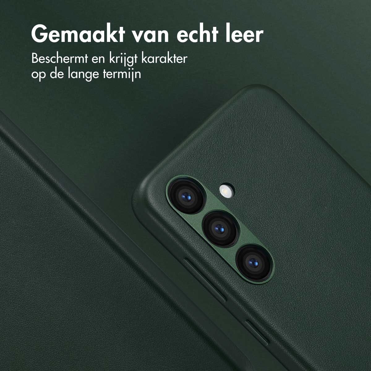Accezz MagSafe Leather Backcover Samsung Galaxy S24 - Cedar Green - Afbeelding 6