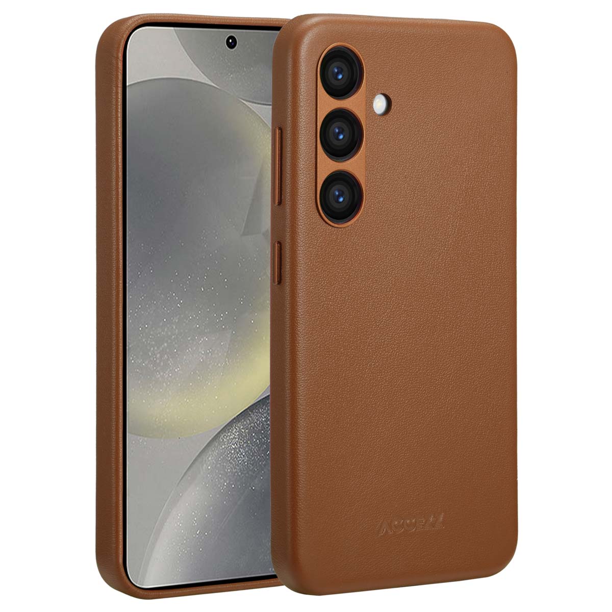 Accezz MagSafe Leather Backcover Samsung Galaxy S24 - Sienna Brown - Afbeelding 2