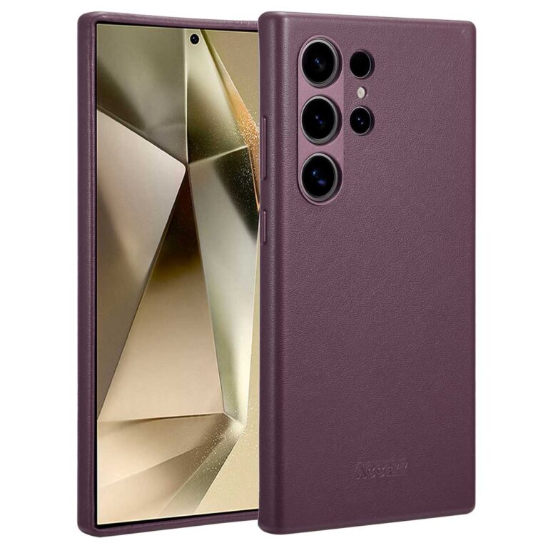 Accezz MagSafe Leather Backcover Samsung Galaxy S24 Ultra - Heath Purple - Afbeelding 10