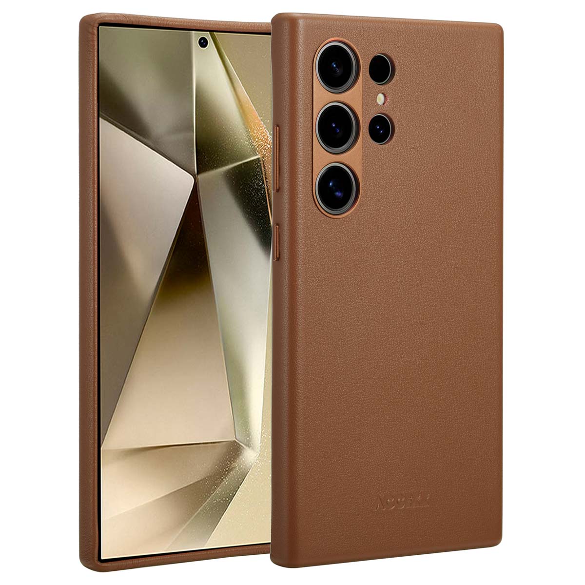 Accezz MagSafe Leather Backcover Samsung Galaxy S24 Ultra - Sienna Brown - Afbeelding 2