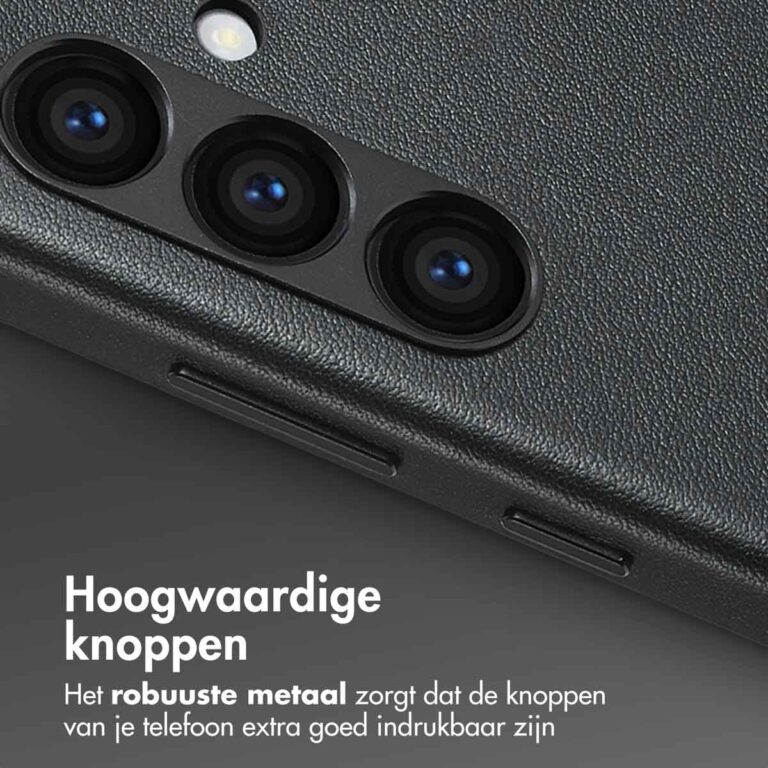 Accezz MagSafe Leather Backcover Samsung Galaxy S24 Plus - Onyx Black - Afbeelding 8