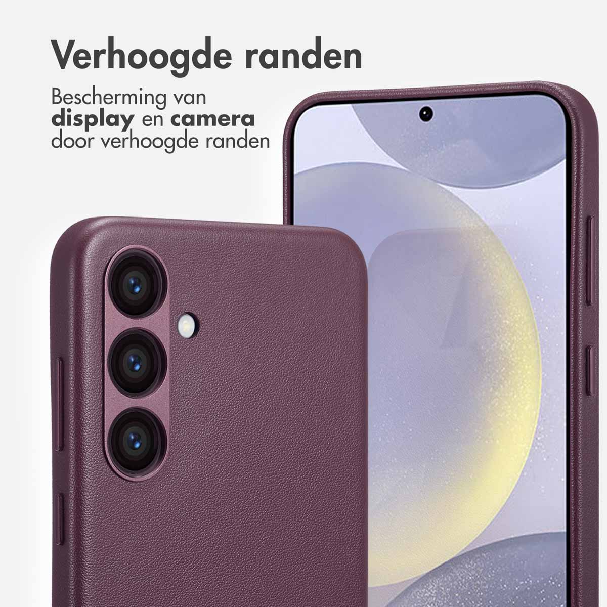 Accezz MagSafe Leather Backcover Samsung Galaxy S24 Plus - Heath Purple - Afbeelding 10