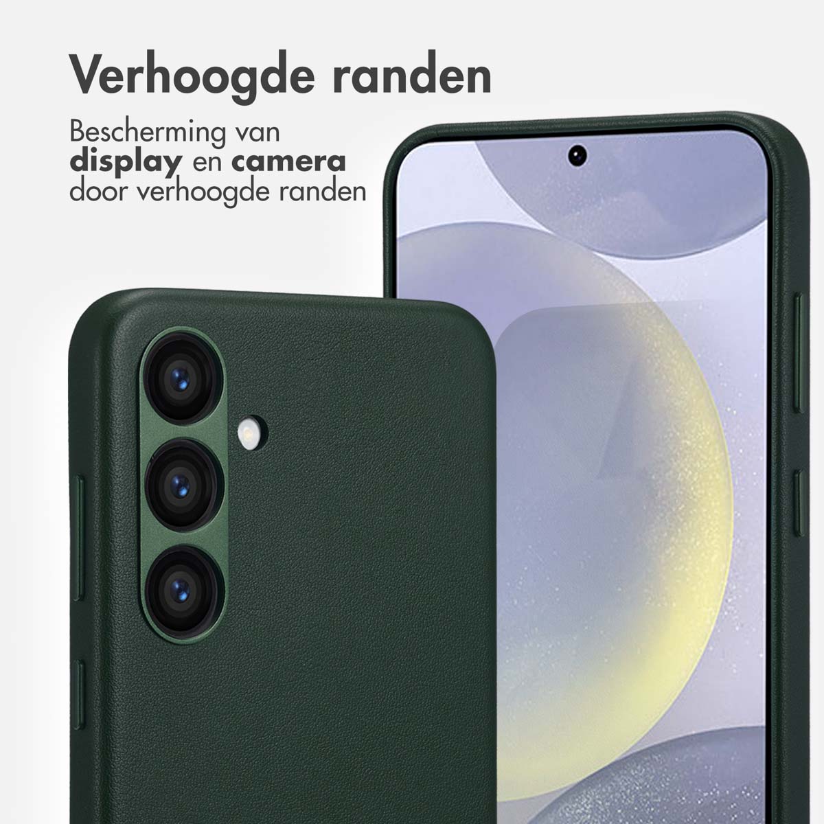 Accezz MagSafe Leather Backcover Samsung Galaxy S24 Plus - Cedar Green - Afbeelding 10