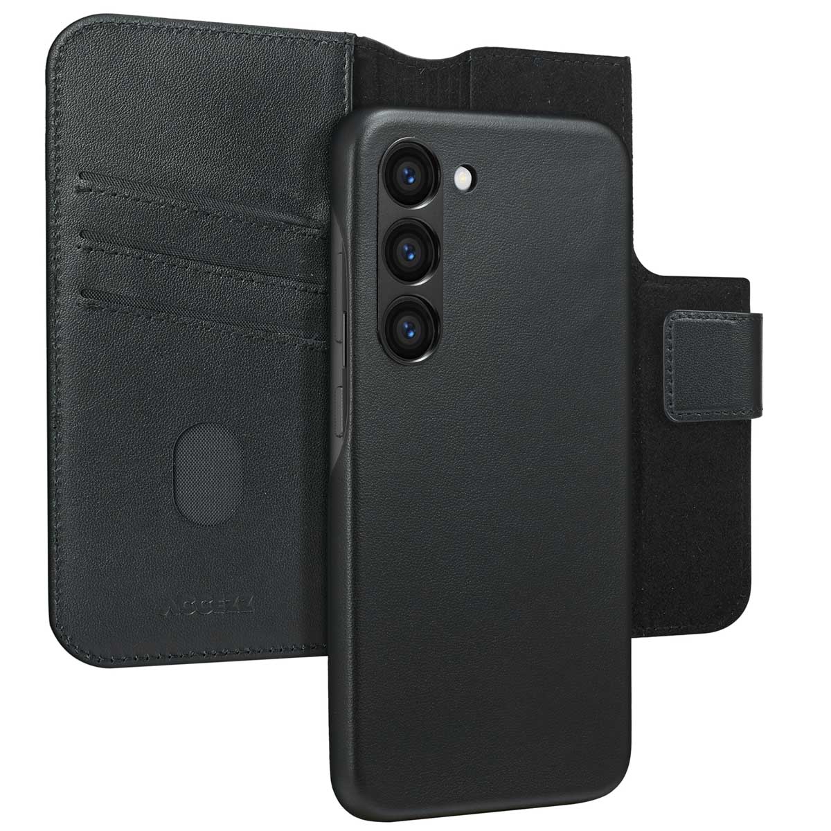Accezz Leather Bookcase 2-in-1 met MagSafe Samsung Galaxy S23 – Onyx Black