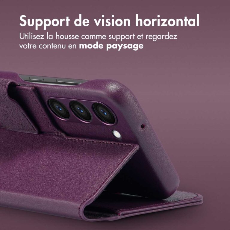 Accezz Leather Bookcase 2-in-1 met MagSafe Samsung Galaxy S23 - Heath Purple - Afbeelding 5