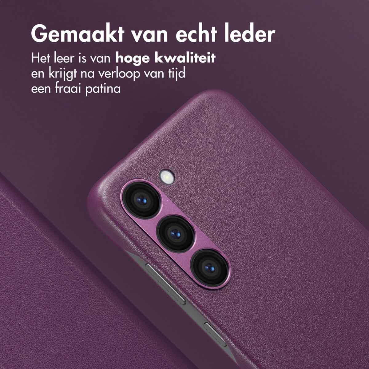 Accezz Leather Bookcase 2-in-1 met MagSafe Samsung Galaxy S23 – Heath Purple