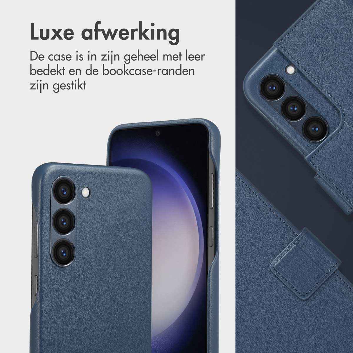 Accezz Leather Bookcase 2-in-1 met MagSafe Samsung Galaxy S23 - Nightfall Blue - Afbeelding 10