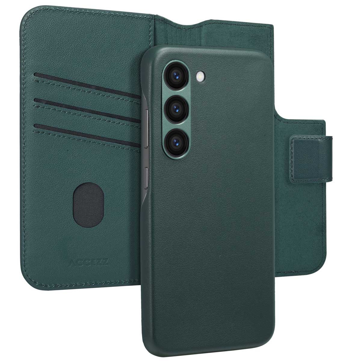 Accezz Leather Bookcase 2-in-1 met MagSafe Samsung Galaxy S23 – Cedar Green